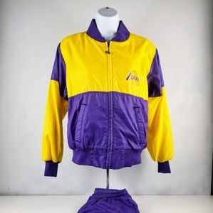 Vintage Chalkline Sz 14-16 LA Lakers Warm Up Suit